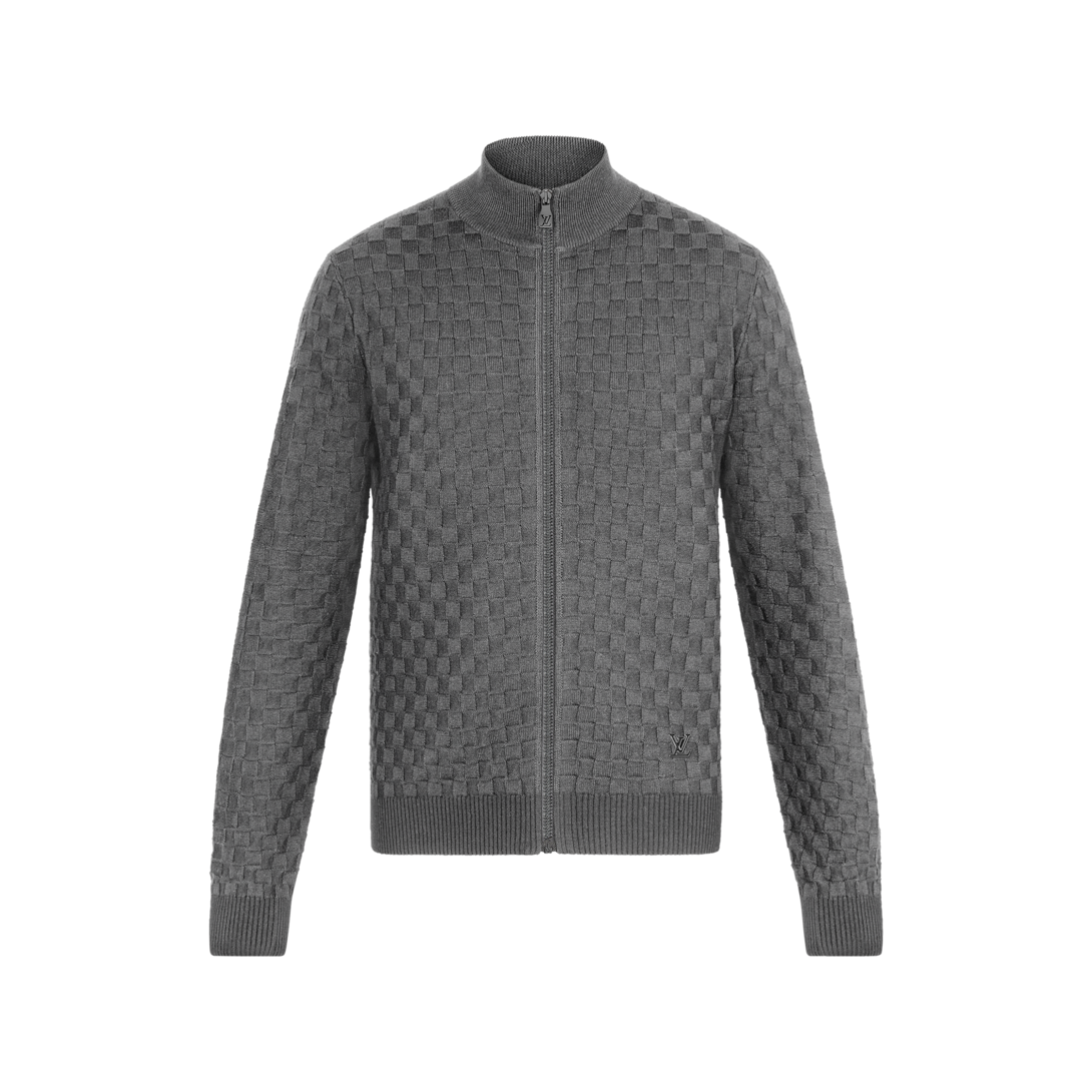 ルイ　ヴィトン　ダークグレー ジップアップカーディガン　サイズXL ルイ ヴィトン ダークグレー ジップアップカーディガン サイズXL